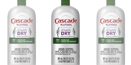 Amazon: Cascade Platinum Rinse Aid HUGE Bottle Just $6.62 Shipped