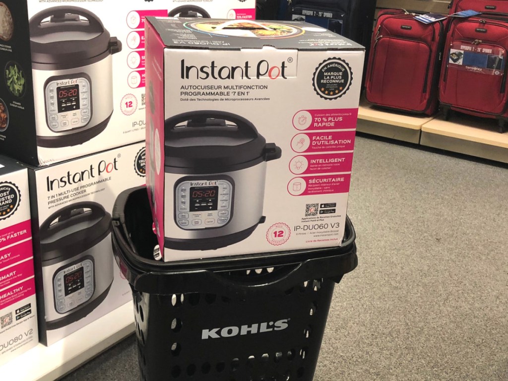 pressure cooker inside box by store display
