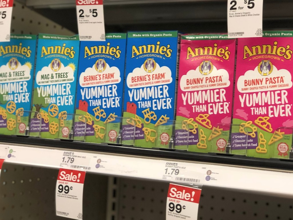 Annie's Mac & Cheese on Target shelf