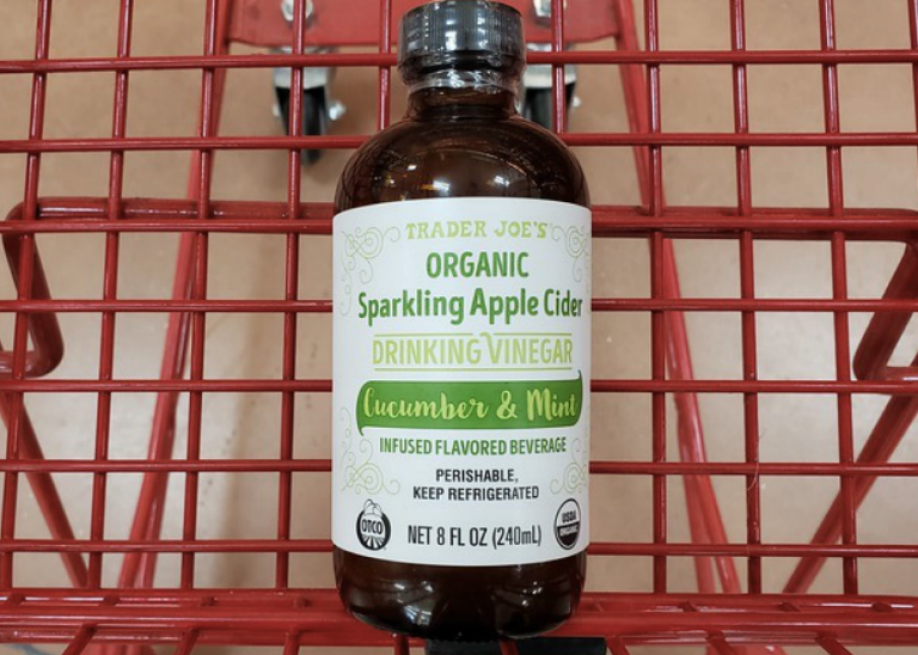 Trader Joe's Organic Drinking Vinegar Cucumber & Mint in shopping cart