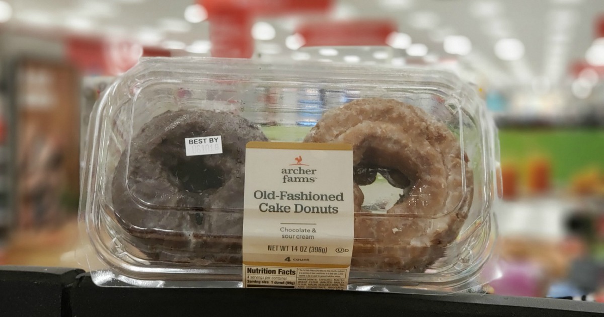 old-fashioned cake donuts in package