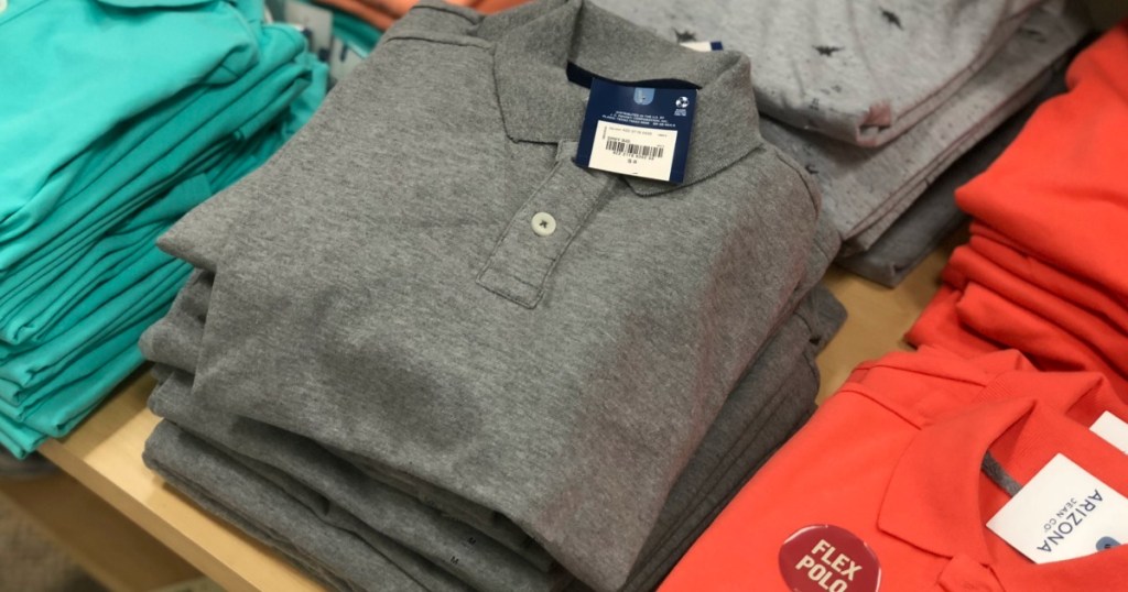 Arizona polo on a display at JCPenney