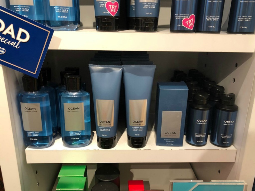 Bath & Body Works Products on the shelf in-store