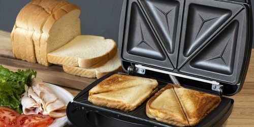 Sandwich Maker 3-in-1 Press Only $24.99 Shipped (Makes Waffles, Sandwiches & More)