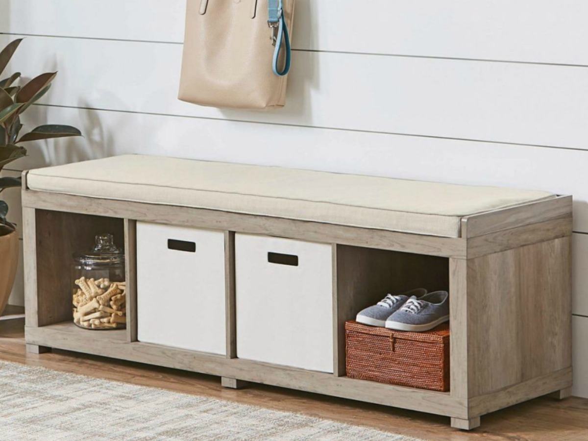 Better Homes & Gardens 4Cube Organizer Storage Bench Just 59.99