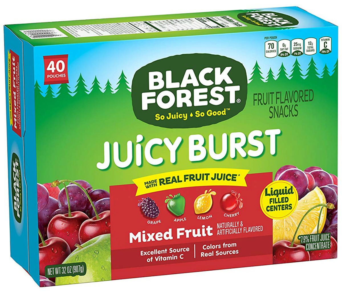 unsealed black forest fruit snacks