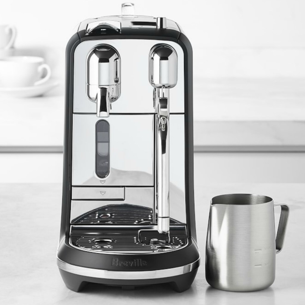 Single Serve Espresso Machine on Counter top with mugs