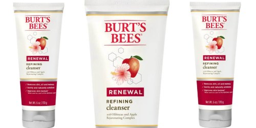 Burt’s Bees 6-Ounce Renewal Refining Face Wash Only $3.32 at Amazon