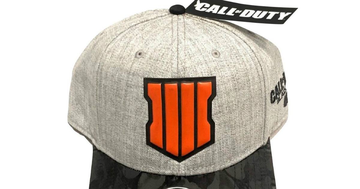 gray cap with call of duty shield