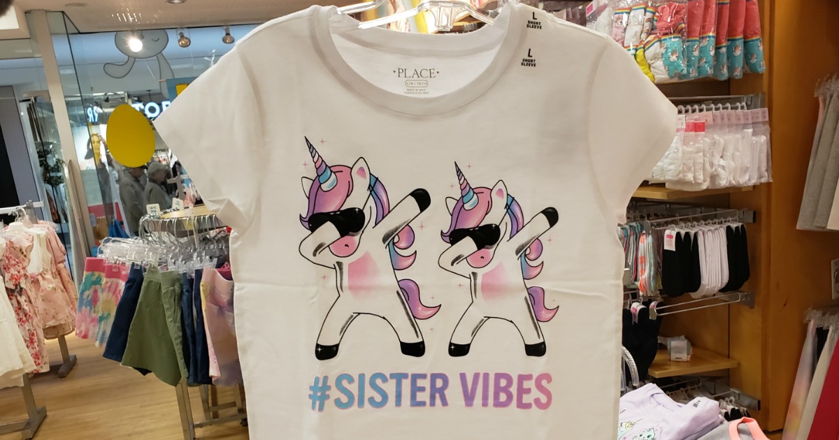 unicorn t-shirt on hanger