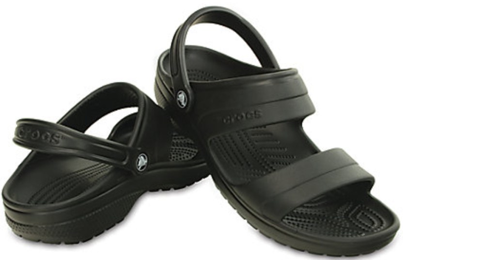 Black pair of Crocs Classic Sandal