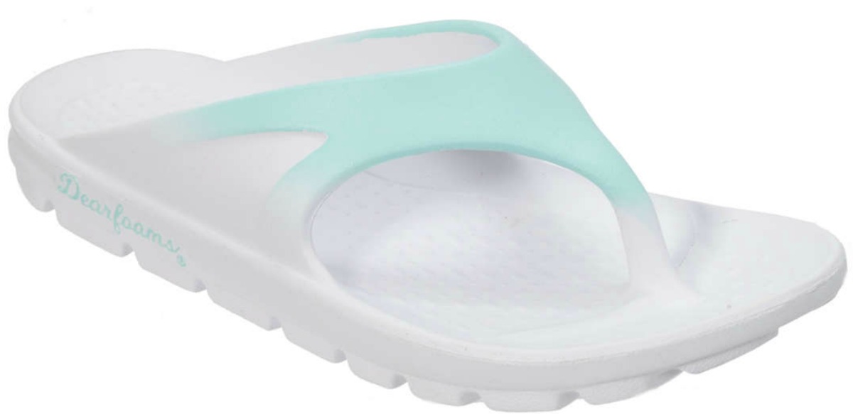white women's thong with teal highlights