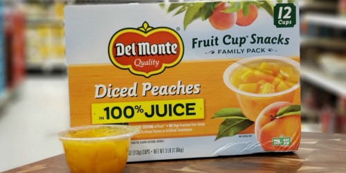 Del Monte Diced Peach Cups 12-Pack Only $4.89 at Target