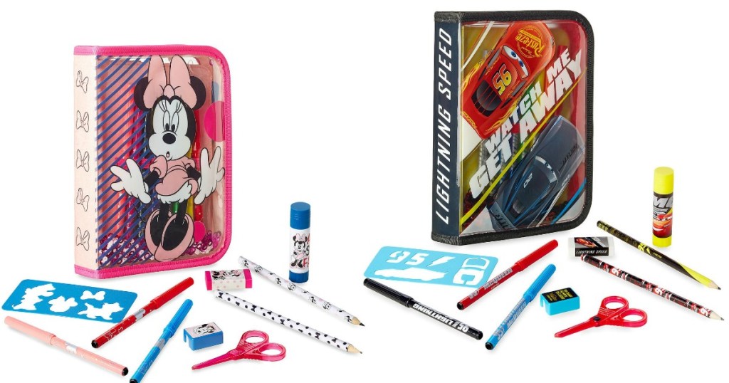 stationary sets for Disney including pencils, notebook, and other stationary products