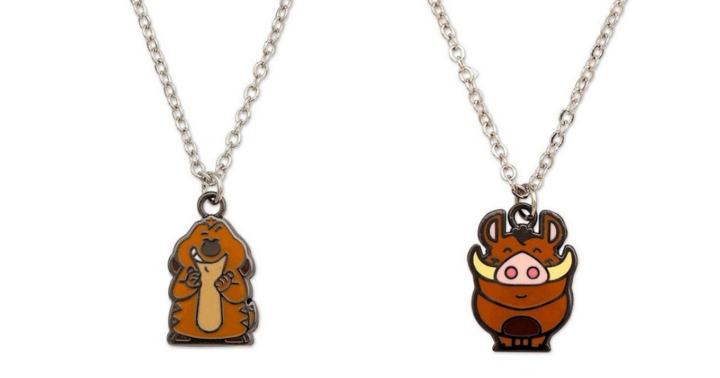 Friendship necklace set for timon and pumba