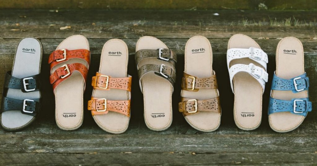 Women's leather sandals in different colors