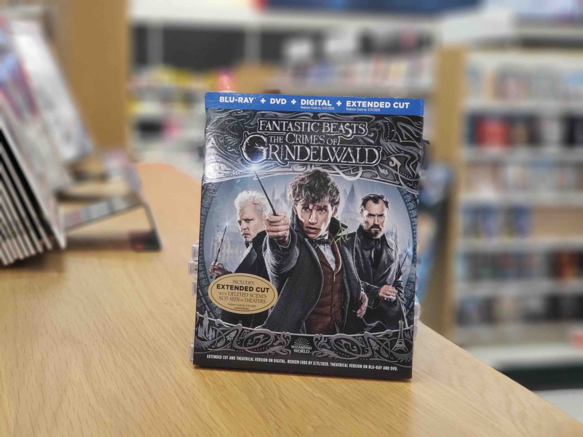 Fantastic Beasts The Crimes of Grindelwald movie sitting on shelf