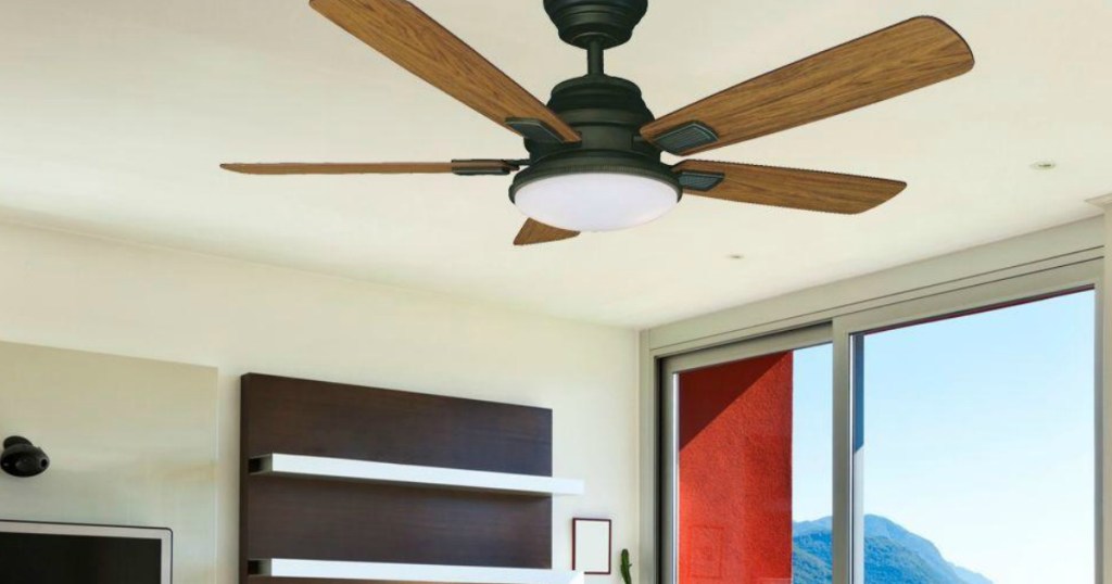 ceiling fan with light in living room