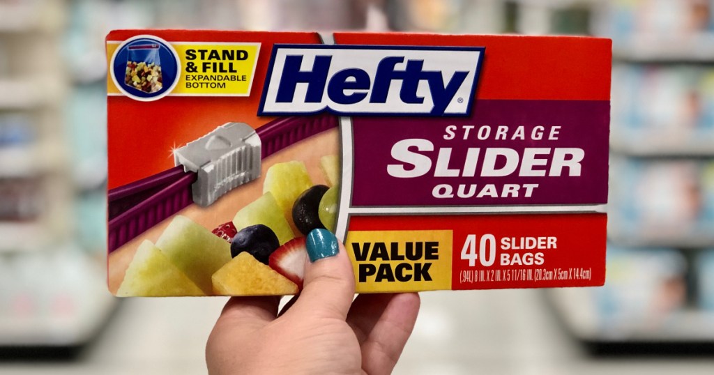 hefty slider quart storage bags target