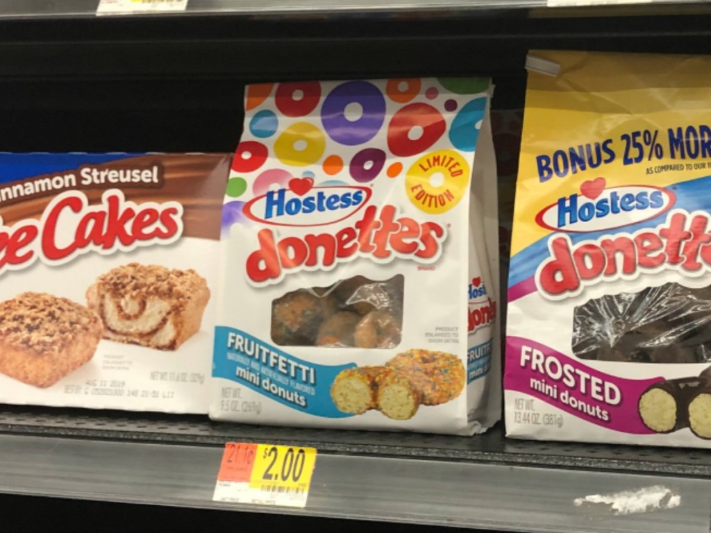 New Fruitfetti Hostess Donettes on Shelves Now at Walmart