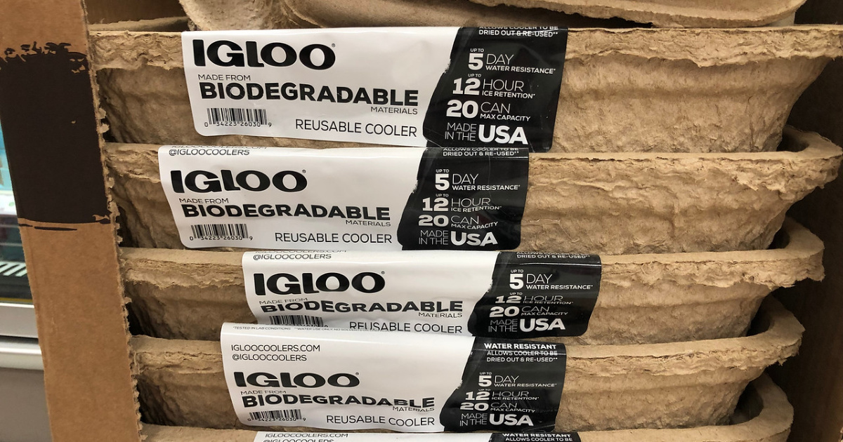 stack of igloo biodegradable coolers at target