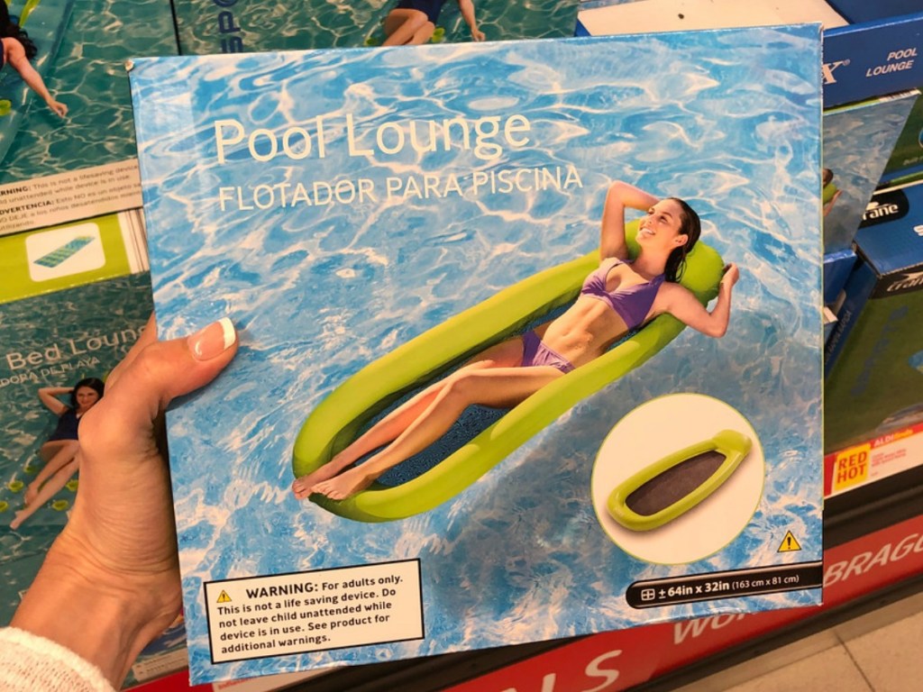 green pool float in store