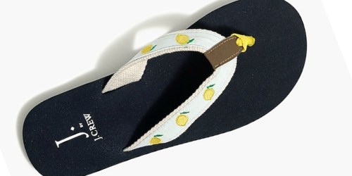 J.Crew Factory Women’s Embroidered Flip-Flops Only $13 Shipped (Regularly $30)
