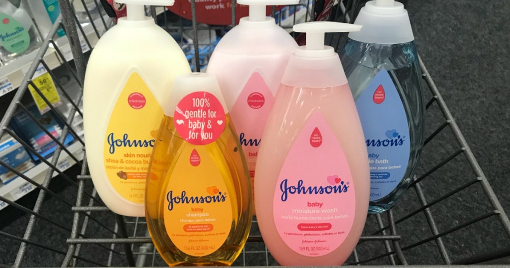 Johnson's Baby products in basket