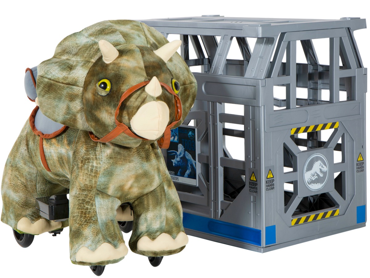 triceratops ride on toy walmart