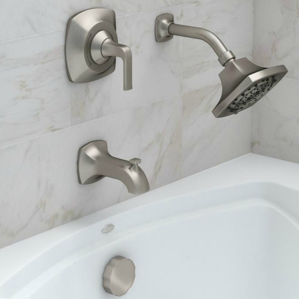 brushed nickel shower and tub fixtures