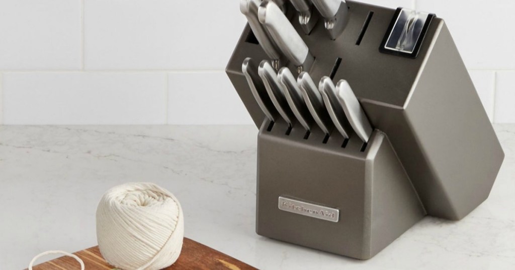 KitchenAid Knife Set on Kitchen Counter