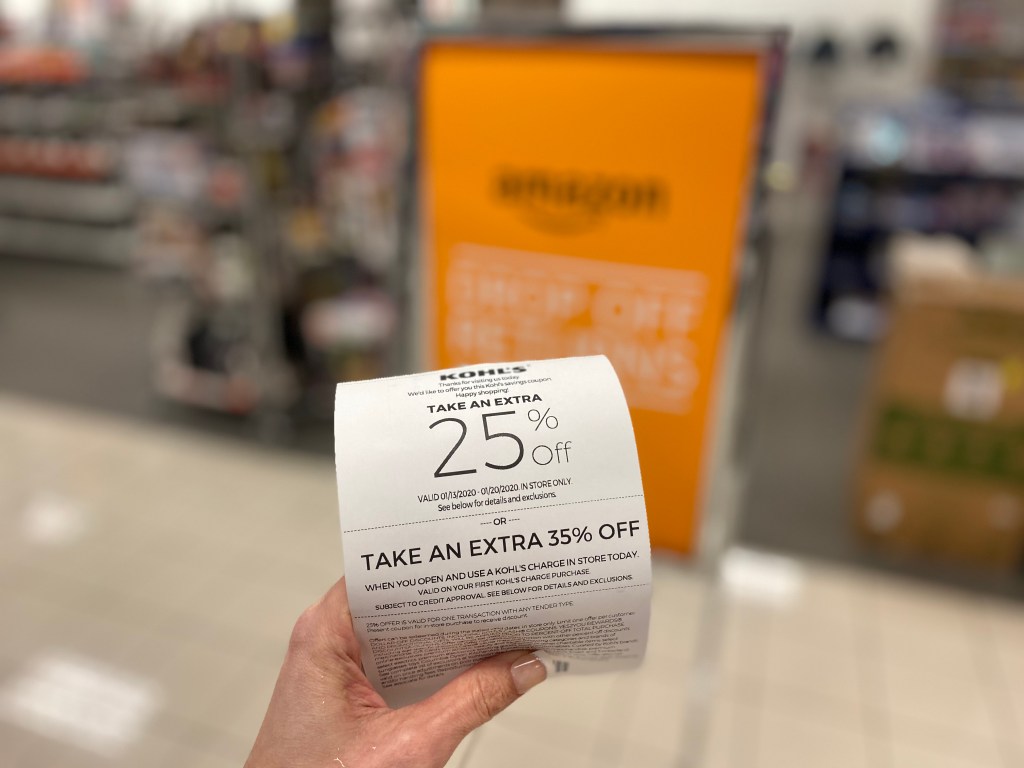picture of a 25% off coupon at kohl's