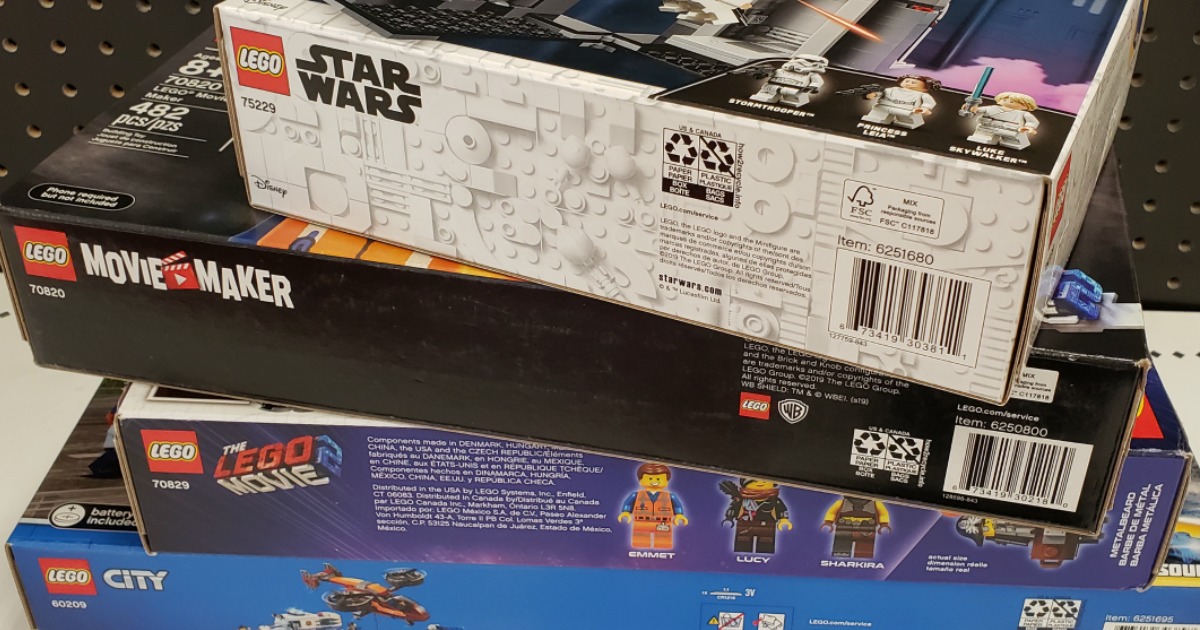 stack of LEGO sets