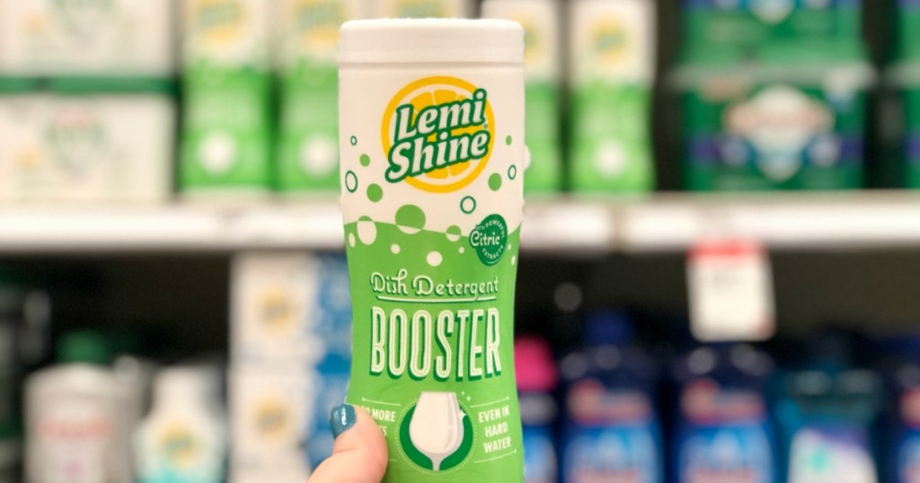 Women holding Lemi shine Dish Detergent Booster