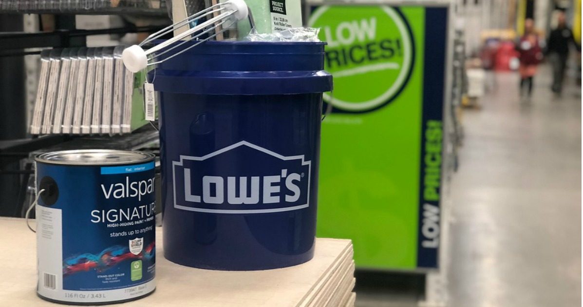 Lowe's Paint can and bucket