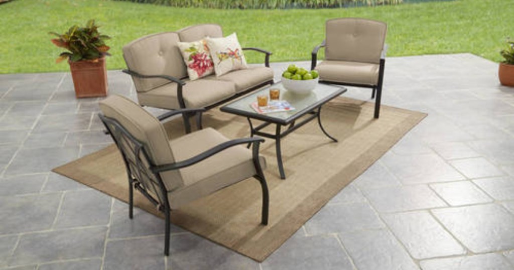 Mainstays 4 Piece Cushioned Patio Set Under 200 Shipped More