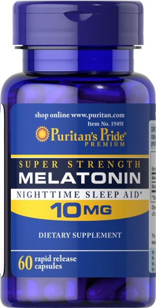 Bottle of Melatonin Sleep Pills