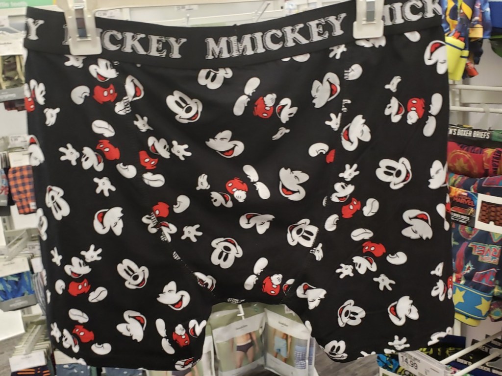 Men's Disney Mickey Shadow Toss Hanging Boxer Briefs