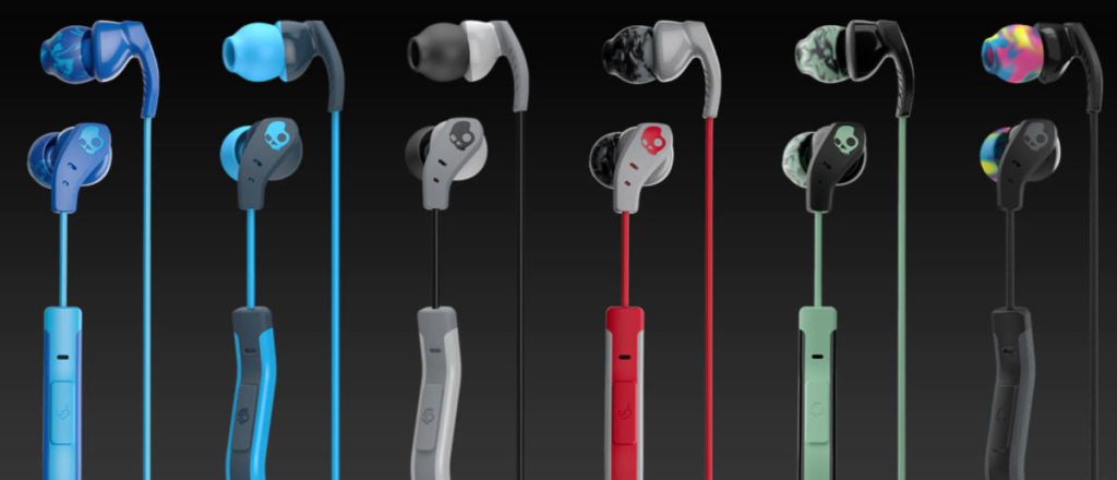 multiple colors of Method In-Ear Sport Earbuds on black background