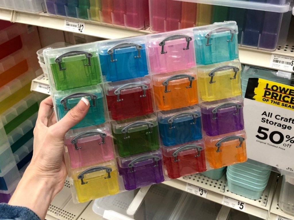 colorful 16 container craft organizer