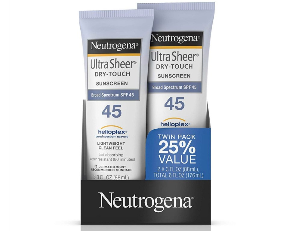 Neutrogena Ultra Sheer Sunscreen 2-pack stock image