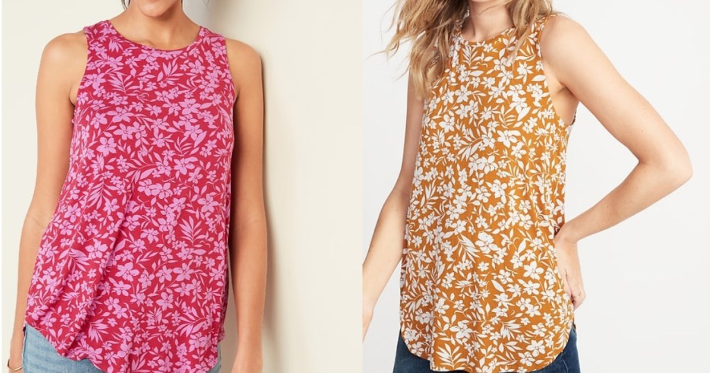 Old Navy Luxe Floral-Print Swing Tank for Women