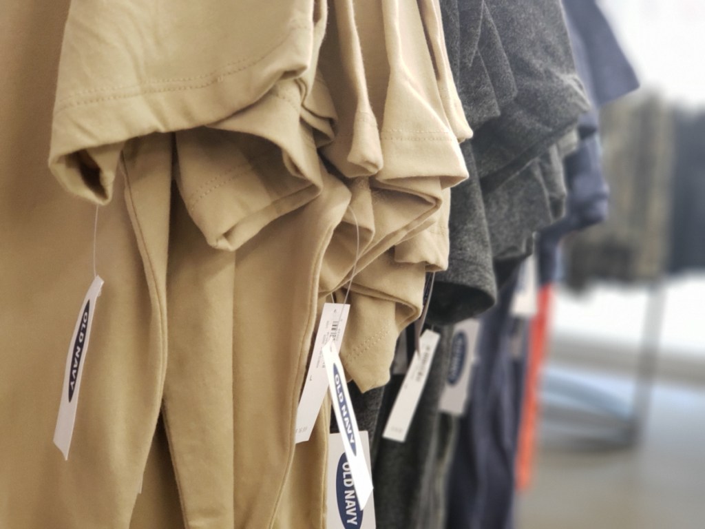 Khaki Color and Navy Mens Polos at Old Navy in Store