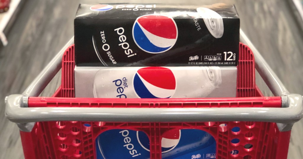 Pepsi 12 Packs in Target Shopping Cart