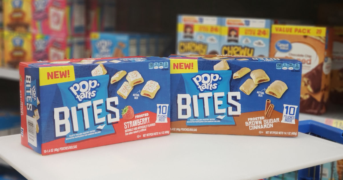 Kellogg's pop-tarts bites on shelf