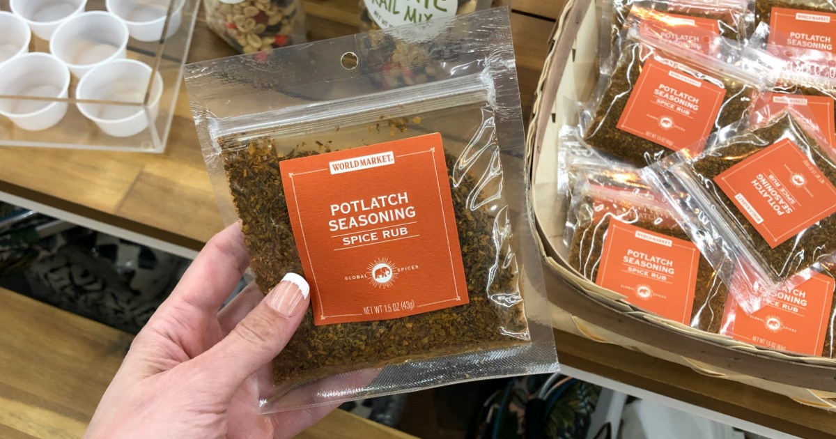 hand holding potlatch seasoning packet
