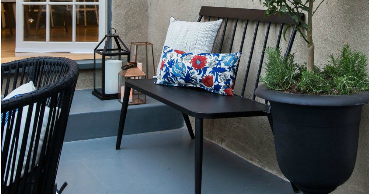 Project 62 windsor metal on sale stack patio bench black