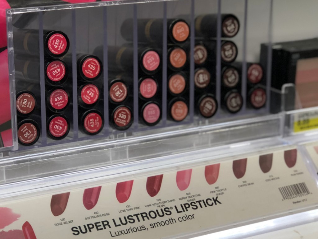 shelf of revlon super lustrous lipstick