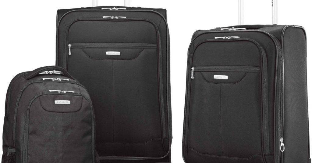 Samsonite Tenacity 3 Piece Luggage Set including two pieces of luggage and backpack