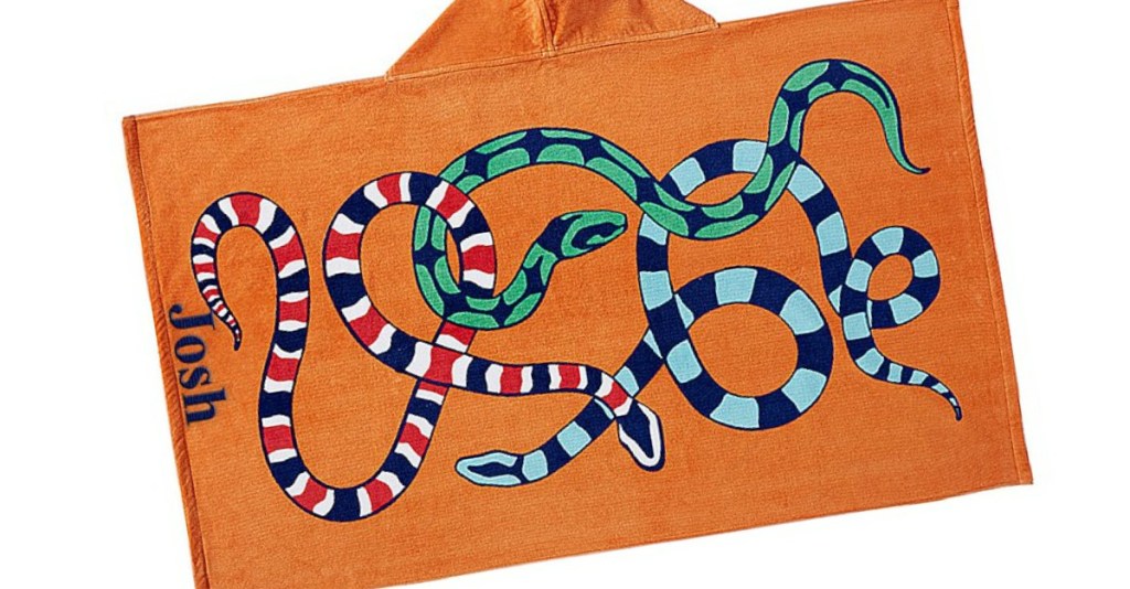 orange beach wrap with snakes